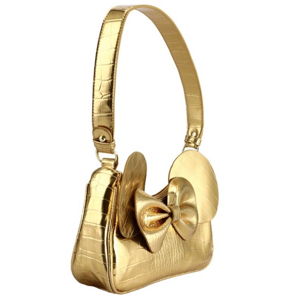 NWT Minnie Mouse Gold Metallic Handbag - Picture 4 of 5